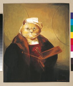 Illustration aus Cats Galore! A Compendium of Cultured Cats (veröffentlicht 2015) von Susan Herbert