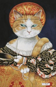 Illustration aus Cats Galore! A Compendium of Cultured Cats (veröffentlicht 2015) von Susan Herbert