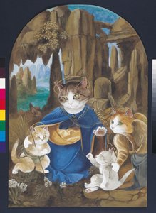 Illustration aus Cats Galore! A Compendium of Cultured Cats (veröffentlicht 2015) von Susan Herbert