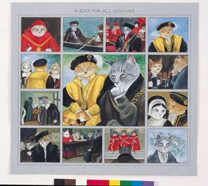 Illustration aus Cats Galore! A Compendium of Cultured Cats von Susan Herbert