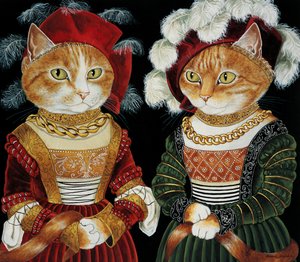Illustration aus Katzen en Masse! Ein Kompendium kultivierter Katzen (veröff. 2015) von Susan Herbert