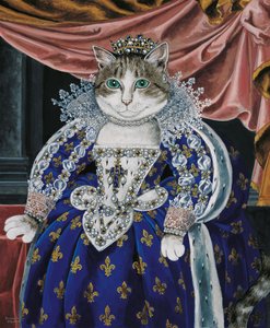 Illustration aus Cats Galore! A Compendium of Cultured Cats (veröffentlicht 2015) von Susan Herbert