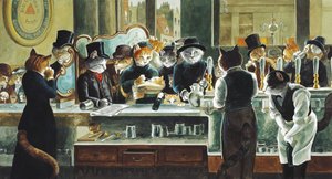 Illustration aus Cats Galore! A Compendium of Cultured Cats (veröffentlicht 2015) von Susan Herbert