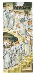 Illustration aus Pre-Raphaelite Cats (veröffentlicht 1999) von Susan Herbert