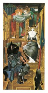 Illustration aus Pre-Raphaelite Cats (veröffentlicht 1999)