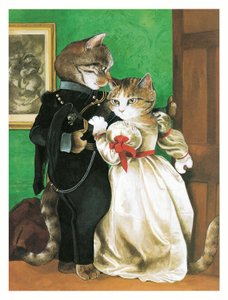 Illustration aus Präraffaelitische Katzen (veröff. 1999)