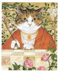Illustration aus Präraffaelitische Katzen (veröff. 1999) von Susan Herbert