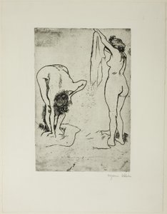 Zwei Frauen trocknen sich von Suzanne Valadon