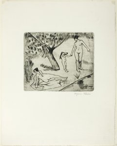 Frauen und Kind am Wasser von Suzanne Valadon