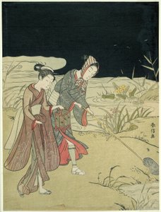 Glühwürmchen fangen von Suzuki Harunobu