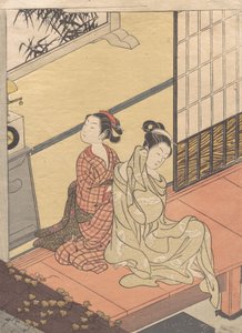 Abendglocke der Uhr Tokei no bansho, aus der Serie „Acht Salonansichten“ von Suzuki Harunobu