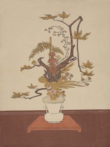 Ike Bana Blumenarrangement im Ike-no-bo Stil, wahrscheinlich 1765