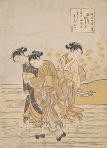 Juwelenfluss bei Ide Ide no Tamagawa, ca. 1768 von Suzuki Harunobu