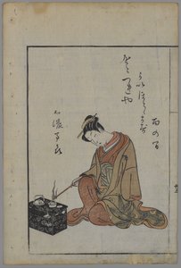 Sitzende Schönheit, Edo-Periode von Suzuki Harunobu