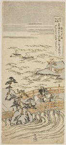 Abendrot bei Seta, aus der Serie "Acht Ansichten von Omi" von Suzuki Harunobu
