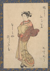 Die Kurtisanen, aus der Serie, Seiro Bijin Awase Carver End Shigoro sic, ca. 1765 von Suzuki Harunobu
