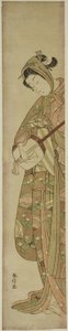 Frau, die Shamisen spielt