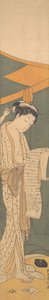 Frau im Nachthemd liest einen Brief, 1764-72