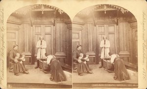 Tod eines Babys, Schwedische Abteilung, aus der Ausstellung: Szenen aus dem häuslichen Leben der Schweden, Ausstellung #na, Hauptausstellungsgebäude, 1876 von Swedish Photographer