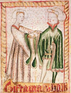 Eine Hochzeit, aus den Nationalen Gesetzbüchern von Magnus Eriksson (1319-64) ca. 1450 von Swedish School