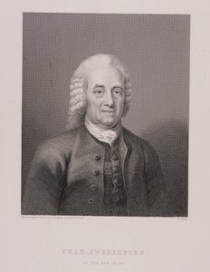 Emanuel Swedenborg (1688-1772) im Alter von 80 Jahren, graviert von W. Holl, aus Weltreligion, veröffentlicht von A. Fullarton & Co. von Swedish School