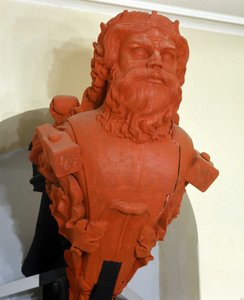 Figur der schwedischen Korvette Thor, benannt nach der skandinavischen Gottheit. Ihr Symbol ist der Hammer. Gebaut 1841. Marinmuseum Karlskrona, Schweden von Swedish School