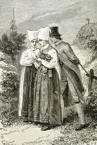 Menschen in typischer Kleidung