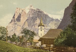 Berner Oberland: Grindelwald mit Kirche von Swiss Photographer