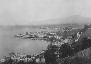 Territet, Montreux, Clarens (s/w Foto) von Swiss Photographer