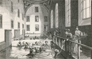 In den warmen Gipsbädern von Leuk (Wallis) von Swiss School