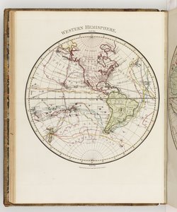 Karte der westlichen Hemisphäre, Illustration aus 