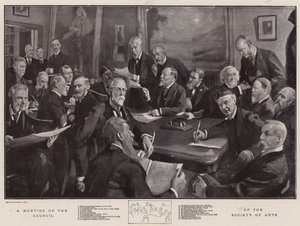 Ein Treffen des Rates der Society of Arts