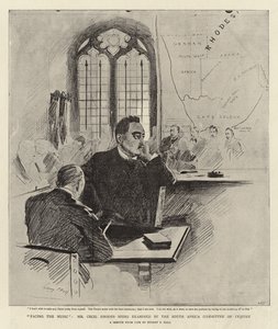 Der Musik entgegentreten, Herr Cecil Rhodes wird vom Südafrika-Untersuchungsausschuss befragt von Sydney Prior Hall