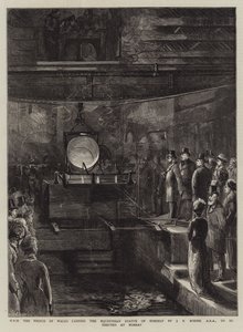 HRH der Prinz von Wales gießt die Reiterstatue von sich selbst von J. E. Boehm, ARA, die in Bombay errichtet werden soll von Sydney Prior Hall