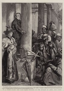 In einer engen Stelle, die Säulen des Reichen in der Moschee von Amer, Alt-Kairo