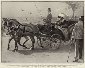 Herr Gladstone in Cannes, eine Fahrt auf dem Croisette Boulevard von Sydney Prior Hall
