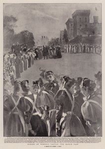 Krankenschwestern im Windsor Castle, der Vorbeimarsch