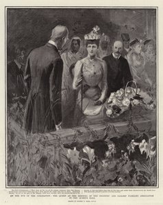 Am Vorabend der Krönung, die Königin bei der Versammlung der Soldaten- und Matrosenfamilienvereinigung in der Queen