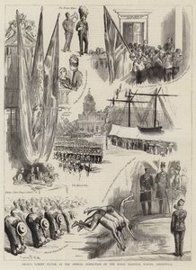 Prinz Albert Victor bei der jährlichen Inspektion der Royal Hospital School, Greenwich von Sydney Prior Hall