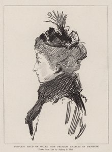 Prinzessin Maud von Wales, jetzt Prinzessin Charles von Dänemark von Sydney Prior Hall