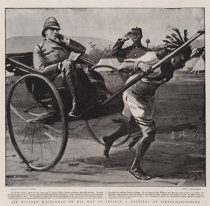 Sir William Maccormac auf dem Weg zur Inspektion eines Krankenhauses in Pietermaritzburg von Sydney Prior Hall