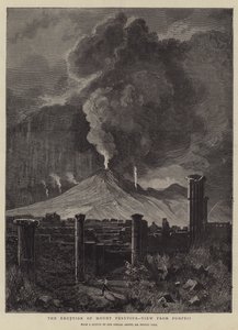 Der Ausbruch des Vesuvs, Blick von Pompeji von Sydney Prior Hall