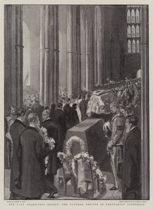 Der verstorbene Erzbischof Benson, der Trauergottesdienst in der Kathedrale von Canterbury von Sydney Prior Hall