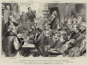 Die Parnell-Kommission am Royal Courts of Justice von Sydney Prior Hall