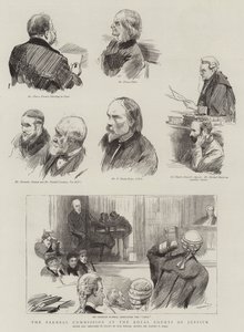 Die Parnell-Kommission am Royal Courts of Justice von Sydney Prior Hall