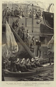 Der Prinz und die Prinzessin von Wales in Dänemark, L