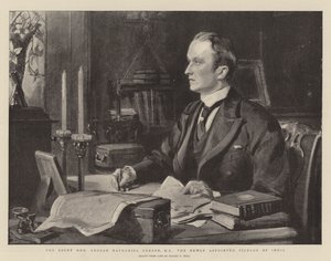 Der ehrenwerte George Nathaniel Curzon, MP, der neu ernannte Vizekönig von Indien von Sydney Prior Hall