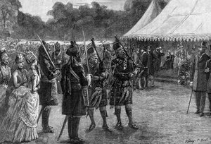 Das königliche Zelt auf der Jubiläumsgartenparty, Buckingham Palace, London, späte 19. Jahrhundert, 1900 von Sydney Prior Hall