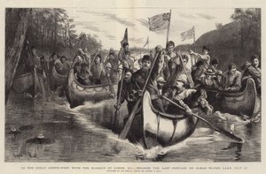 Zum großen Nordwesten mit dem Marquis von Lorne, XII, Annäherung an das letzte Portage am Clear Water Lake, 28. Juli