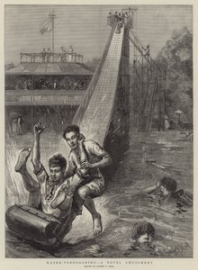 Wassertobogganing, eine neue Vergnügung von Sydney Prior Hall